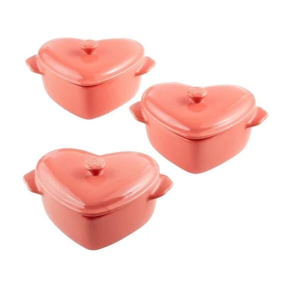 š¦ New Pioneer Woman Pink Mini Heart ShapedāCeramicāCasseroleāBakingāDish - Picture 4 of 9